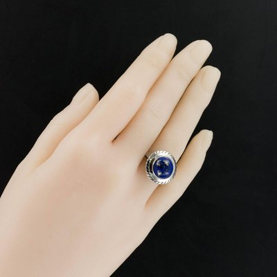 Vintage 4,76 Carat Lapis Lazuli White 