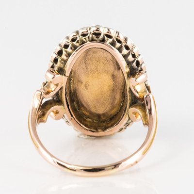 Antique agate Swivel Ring