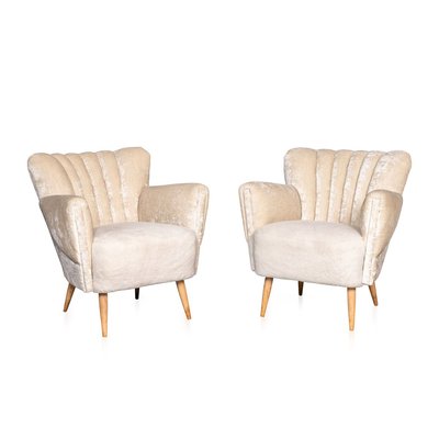 20th Century Boudoir Shell Back Chairs 1950s Set of 2 for sale