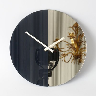 Postmodern Mirror Wall Clock from Scholer, 1980s for sale at Pamono