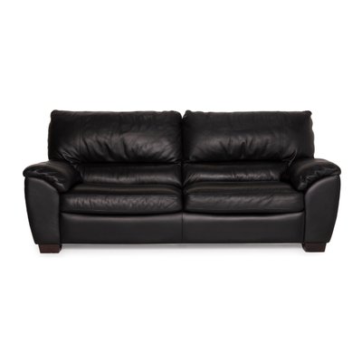 Seater Black Leather Sofa From Natuzzi, Genuine Leather Sofa Set Philippines