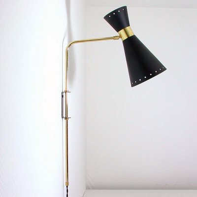 Mid Century French Diabolo Articulating, Articulating Wall Lamp