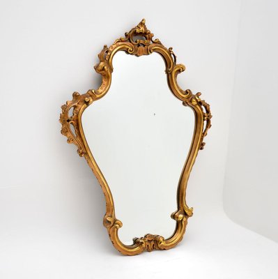 Antique Italian Style Giltwood Mirror, Antique Vintage Bathroom Mirror