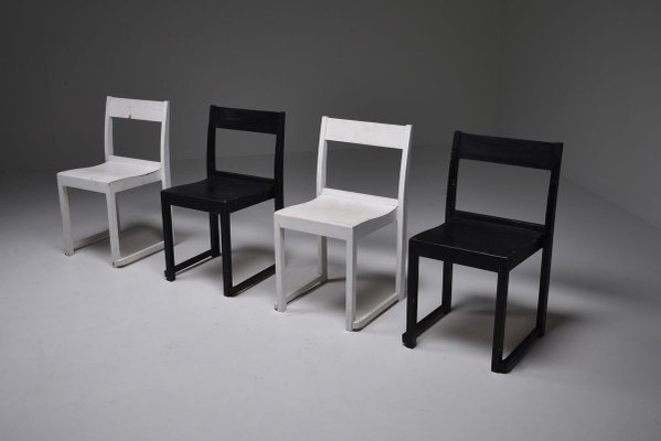 Chaises Orchestra Noires Et Blanches Par Sven Markelius 1930s En Vente Sur Pamono