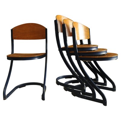 French Industrial Elodie Stacking Chair from Souvignet Plichanse