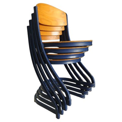 French Industrial Elodie Stacking Chair from Souvignet Plichanse