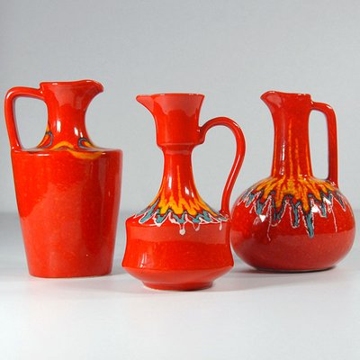 Italian Mid-Century Modern Ceramic Jugs from Bertoncello, 1970s