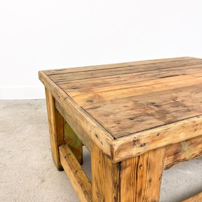 Industrial Wooden Coffee Table For At Pamono Industrial Wooden Coffee Table For, Industrial Metal Round Clock Coffee Table