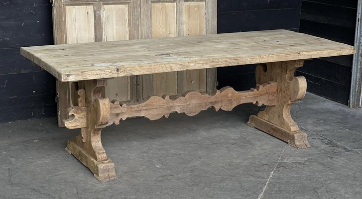 Large Antique French Trestle End Farmhouse Table For At Pamono Large Antique French Trestle End, Trestle Farm Table