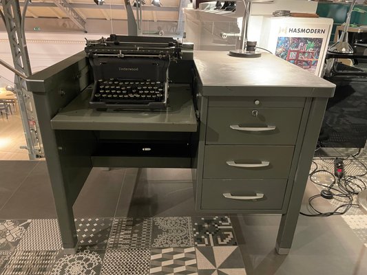 Desk with Built in Typewriter 1940s for sale at Pamono