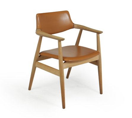 Mid Century Oak Desk Chair by Erik Kirkegaard for sale at Pamono