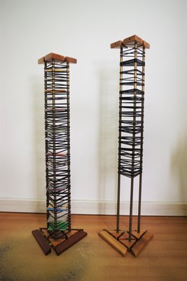 Italian CD Towers, 1980s, Set of 2 for sale at Pamono