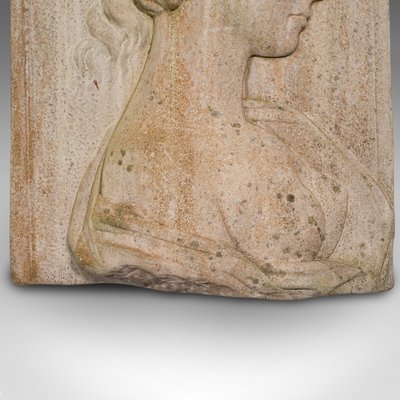 Antique Italian Victorian Female Masque Relief Bust, 1900s