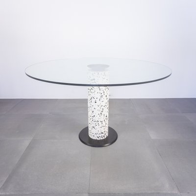 Round Glass And Stone Dining Table, Round Stone Dining Table