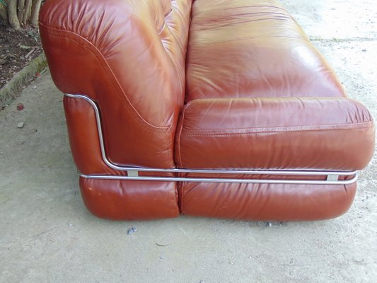 Faux Leather Sofa 1970s For At Pamono, Used Red Leather Sofa