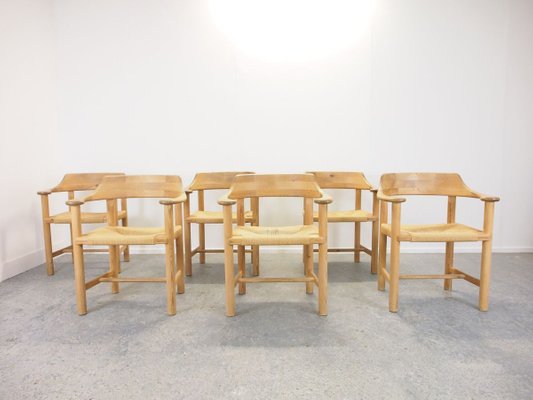 Vintage Pine Dining Chairs By Rainer, Old Pine Dining Chairs