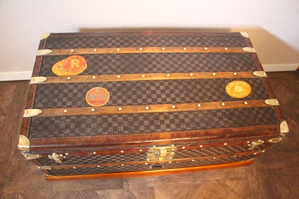 Damier Steamer Trunk With Checd, Steamer Trunk Style Furniture