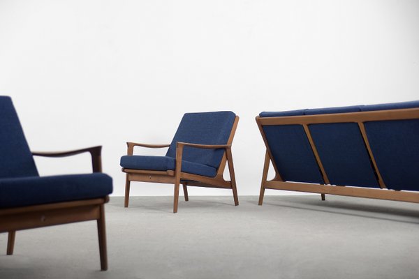 Mid Century Australian Modern Teak Sofa Armchairs by Parker