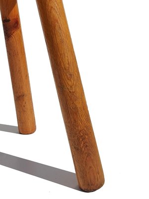 French Pine Stool by Charlotte Perriand for Les Arcs Resort, 1960s