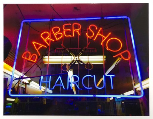 Barber Shop New York Neon Color Street Photograph 17 For Sale At Pamono