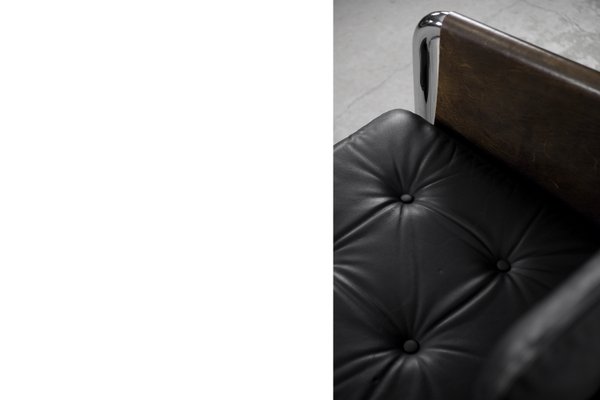 Vintage Bauhaus Tubular Metal Leather Sofa 1950s For At Pamono Vintage Bauhaus Tubular Metal Leather, Metallic Leather Sofa