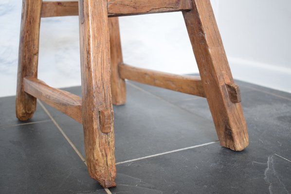Rustic elm 2024 wood bar stool