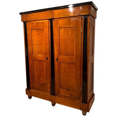 Large Biedermeier Armoire Cherry Solid, Mission Style Armoire Wardrobe