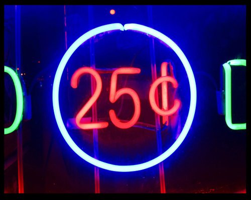 25 Cents New York Neon Color Street Photography 17 For Sale At Pamono
