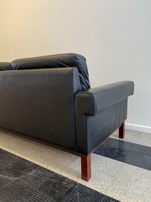 Mid Century Leather and Teak Sofa Gotland from Ikea Sweden 1967