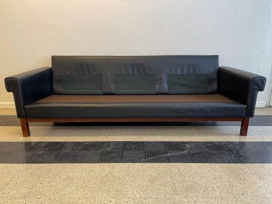 Mid-Century Leather and Teak Sofa Gotland from Ikea, Sweden, 1967