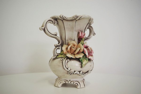Floral Pitcher from Capodimonte, 1940s for sale at Pamono
