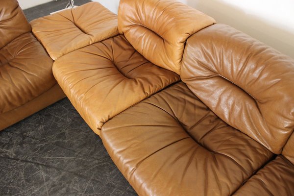 Vintage Leather Ds14 7 Piece Sectional Sofa From De Sede Set Of For At Pamono Vintage Leather Ds14 7 Piece Sectional, Vintage Leather Sectional Sofa