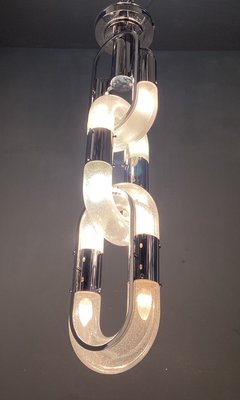 Aldo lampadario vetro osso design aldo nason per mazzega anni 60 vintage 