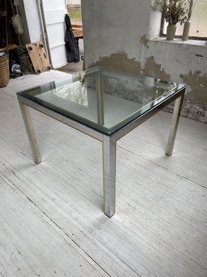Vintage chrome and glass coffee table deals