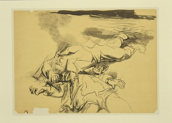 The Deads - Vintage Offset Print After Renato Guttuso - 1980s for