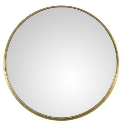 Large Round Brass Mirror For At Pamono Large Round Brass Mirror For At Pamono, Large Round White Frame Mirror