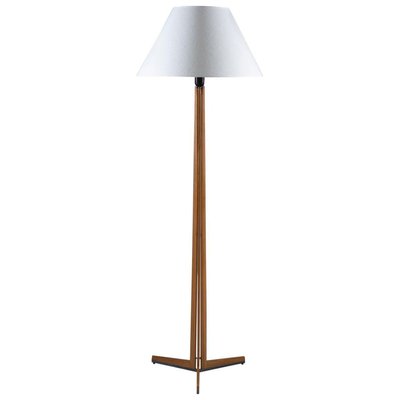 Scandinavian Mid-Century Oak Floor Lamp for sale at Pamono