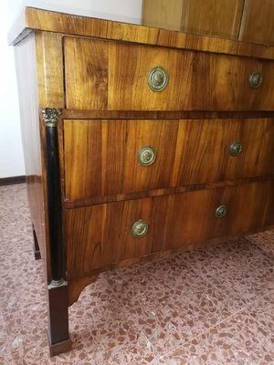 Empire Walnut Veneer Dresser 1800s For, Walnut Veneer Dresser
