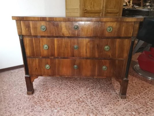 Empire Walnut Veneer Dresser 1800s