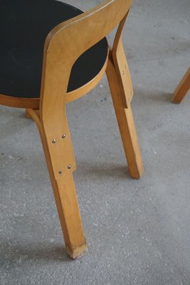 Model 65 Dining Chairs by Alvar Aalto for Artek, 1950s, Set