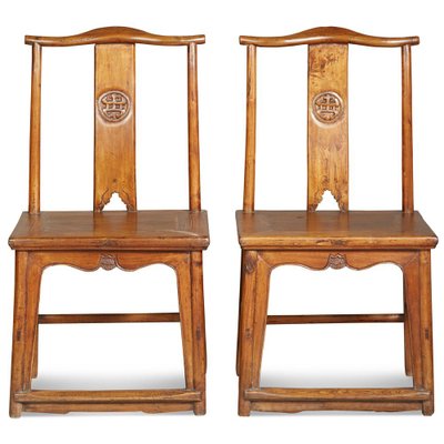 Antique Yoke Back Side Chairs Set of 2
