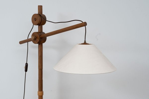 Vintage Wooden Floor Lamp for sale at Pamono