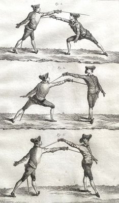 J A Defehrt Bonaventure Benoit Louis Prevost Escrime Fencing Framed Lithographs France 1751 Set Of 8 For Sale At Pamono