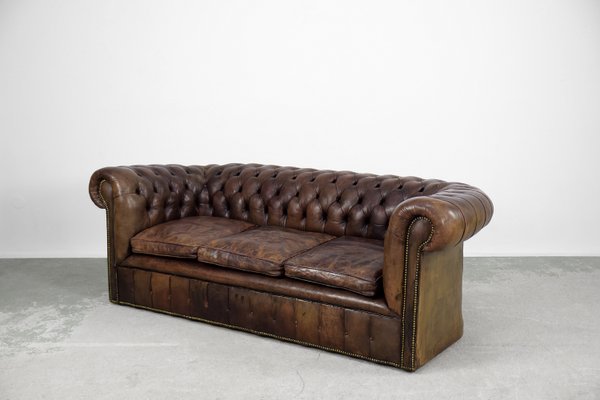 Leather Chesterfield Sofa 1920s