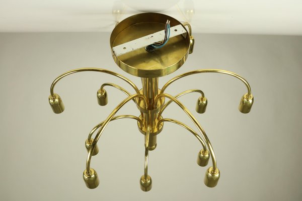 Vintage 12-Light Chandelier by Gaetano Sciolari, 1970s for sale at