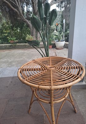 Mid Century Italian Bamboo Table
