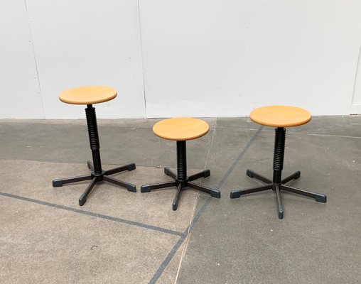 Industrial bar stools set of 3 top