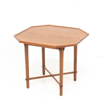 Arts Crafts Oak Coffee Table by A. J. Kropholler 1900s