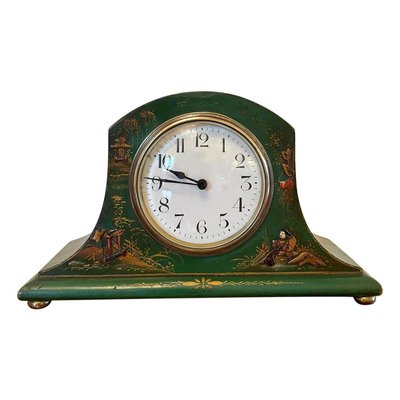 Mantel Clocks Art Deco Lacquered Chinoiserie Mantel Clock for sale at Pamono