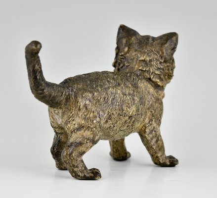 Cat Accordion Bench/Mouse Vienna Bronze Figurine